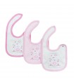 set 3 pezzi bavaglini neonata