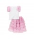 completo girl jersey/tulle 3/4-11/12 anni
