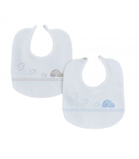 set 2 pezzi bavaglini neonato