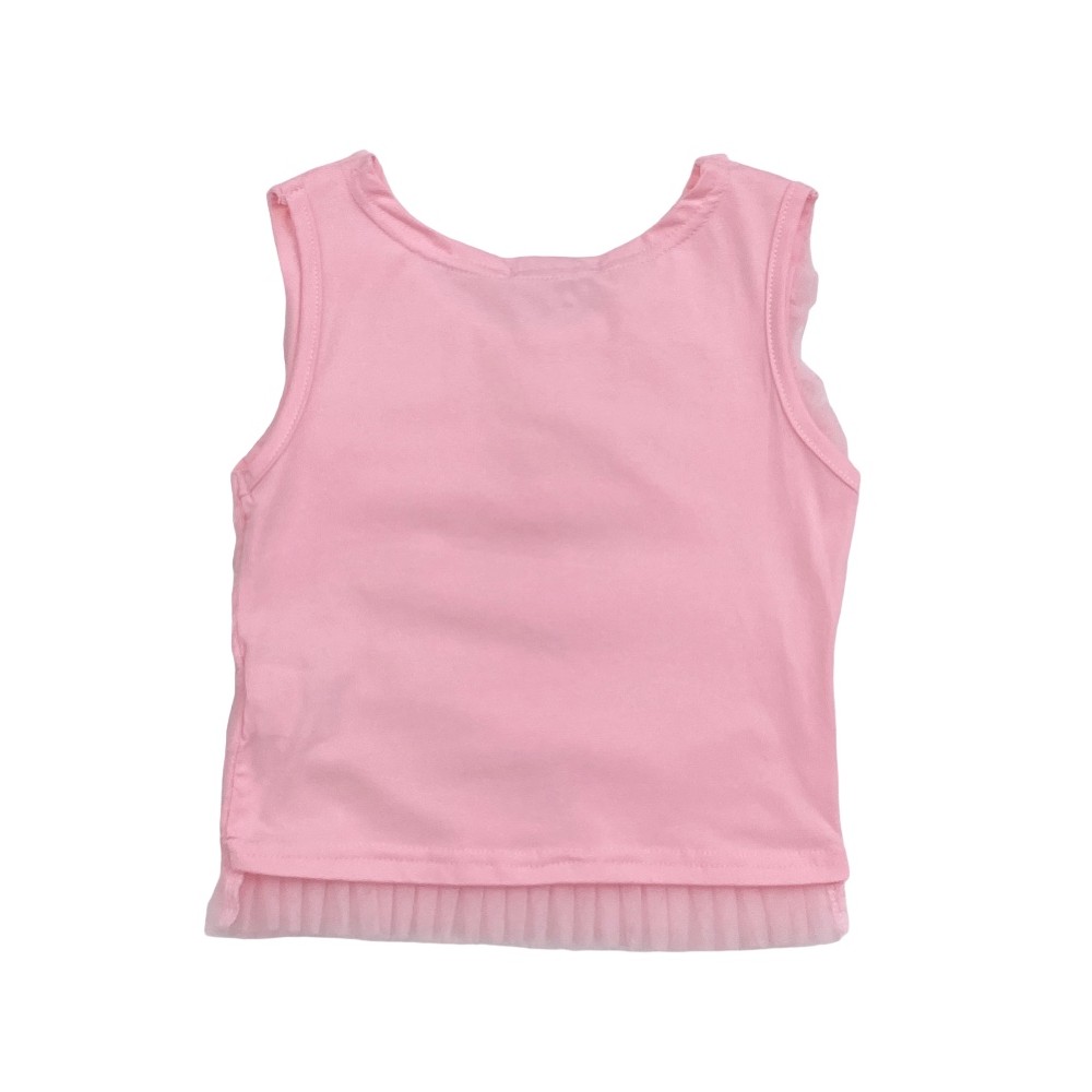 canotta girl jersey/tulle 3/4-11/12 anni