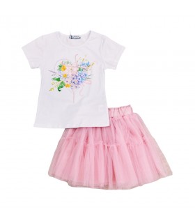 completo girl jersey/tulle 4/12 anni