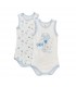 set 2 pezzi body 0/36 mesi cotone