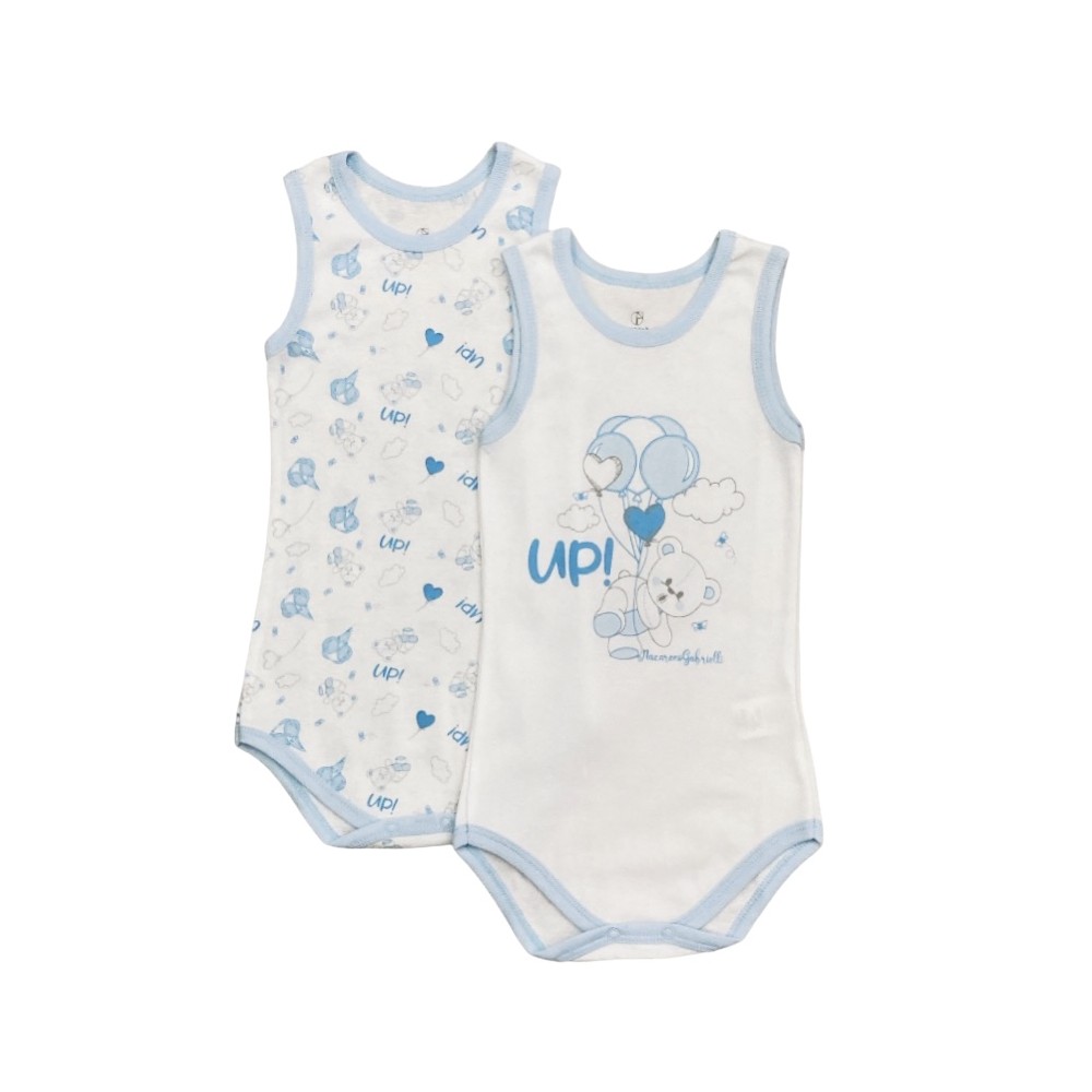 set 2 pezzi body 0/36 mesi cotone