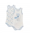 set 2 pezzi body 0/36 mesi cotone