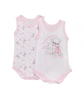 set 2 pezzi body cotone 0/36 mesi