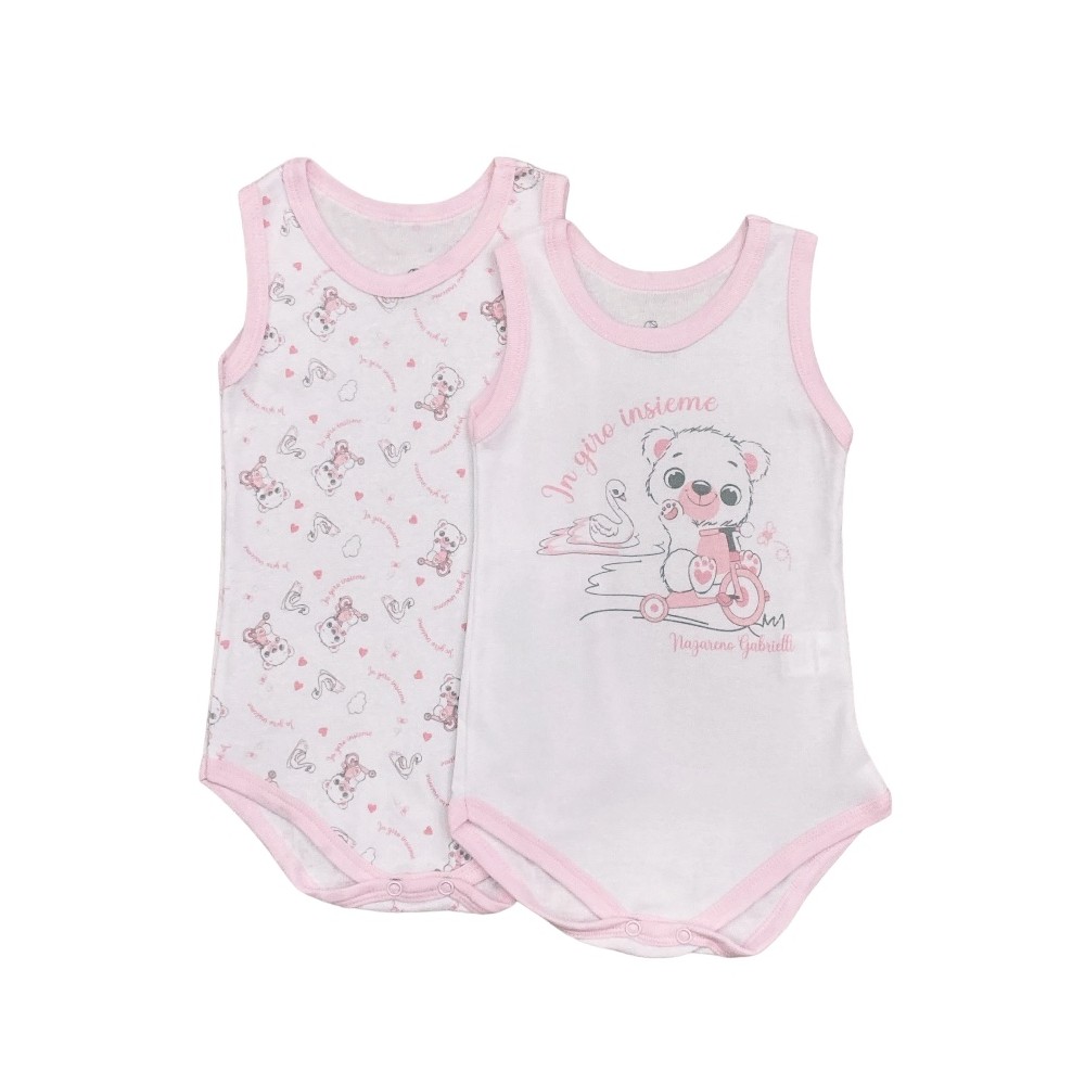 set 2 pezzi body cotone 0/36 mesi