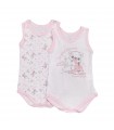 set 2 pezzi body cotone 0/36 mesi