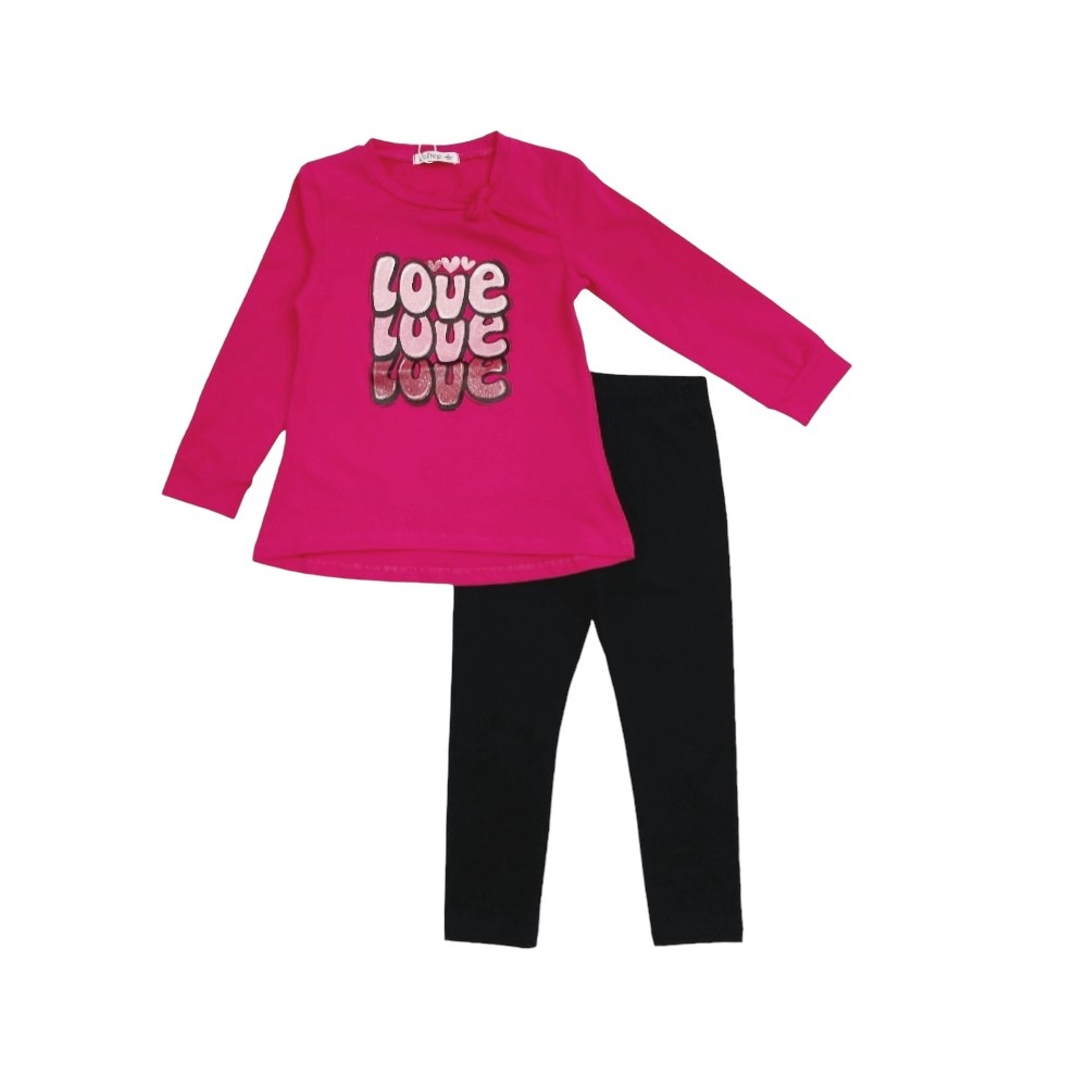 completo girl caldo cotone 3/7 anni