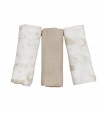 set 3 pezzi mussole cotone