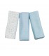 set 3 pezzi mussole cotone