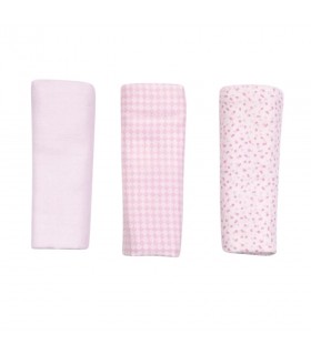 set 3 pezzi mussole cotone