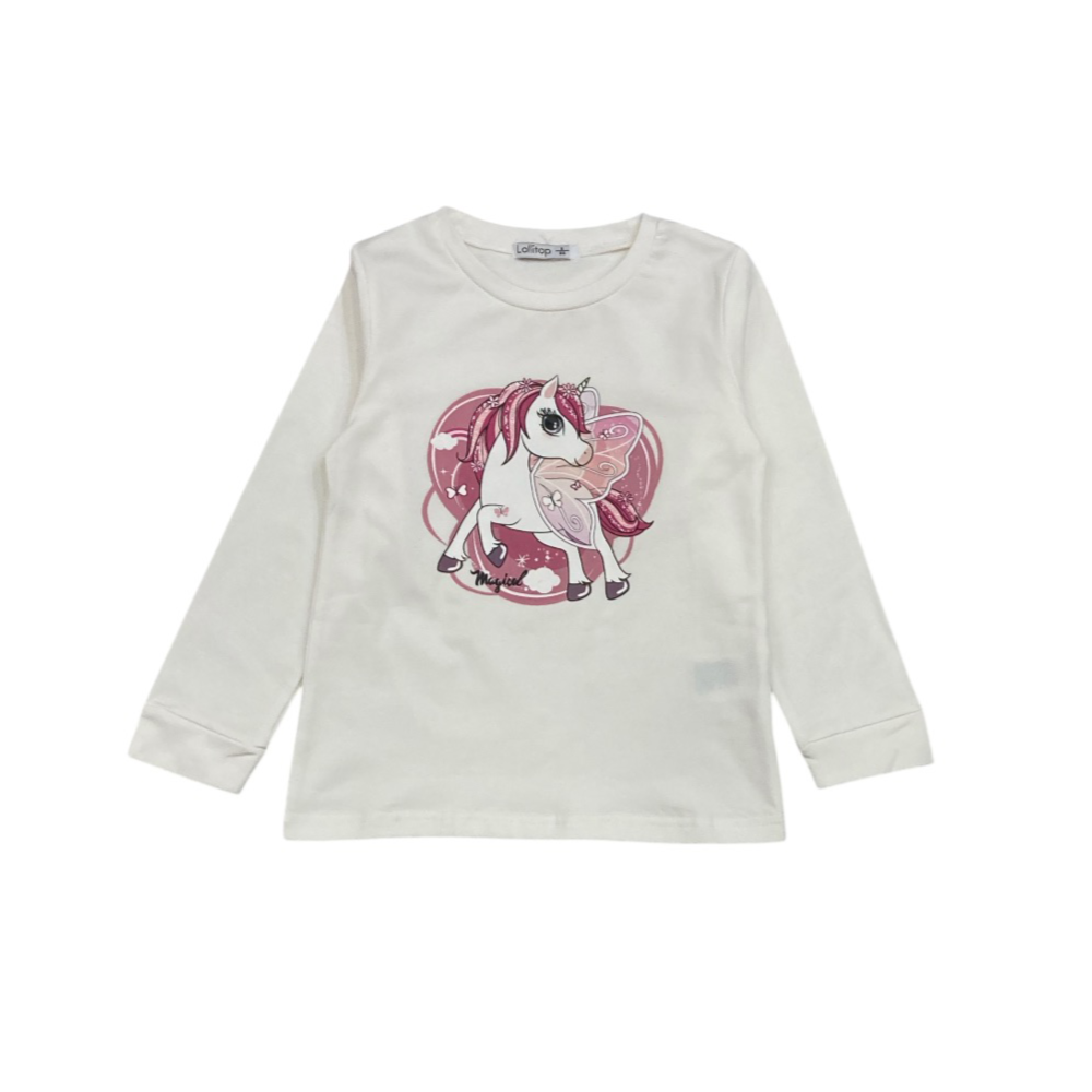 t-shirt girl caldo cotone 3/7 anni