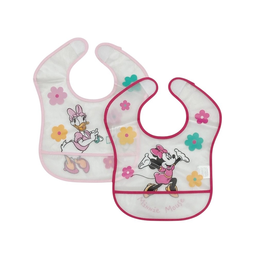 set 2 pezzi bavaglini plastica