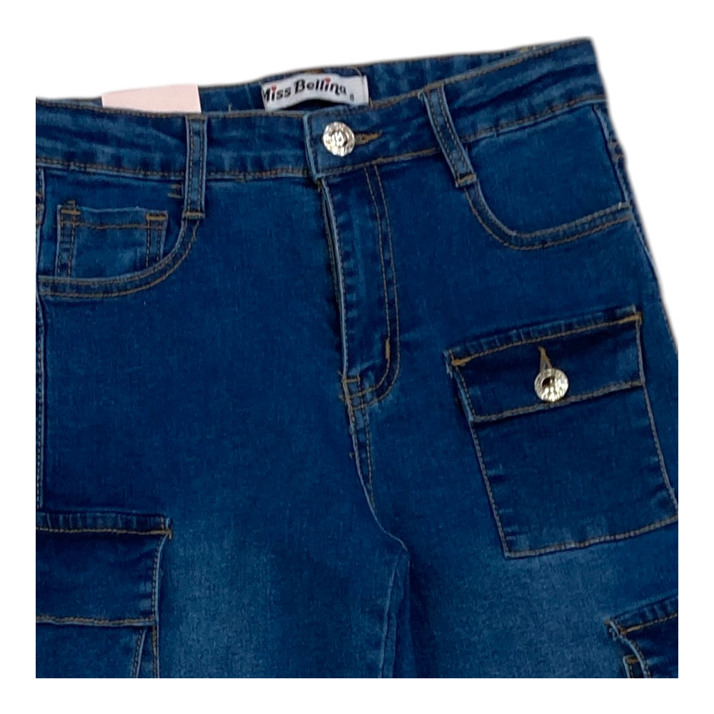 jeans girl cargo 8/16 anni