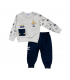 tuta baby felpa leggera 3/24 mesi