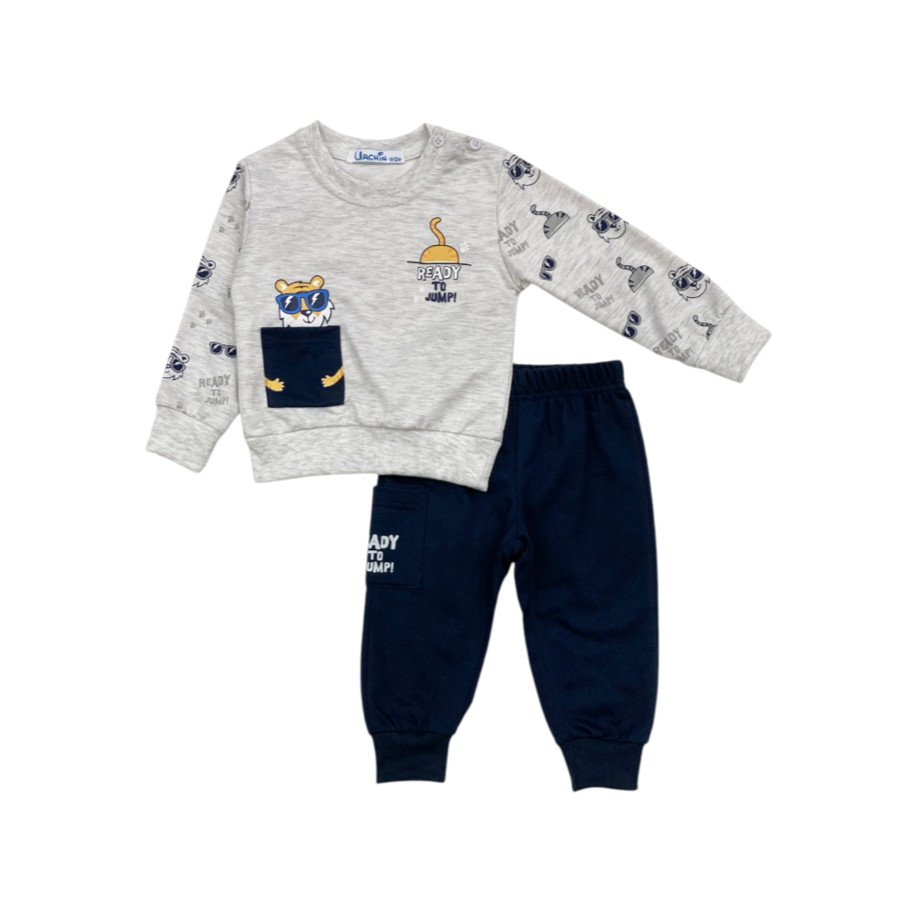 tuta baby felpa leggera 3/24 mesi