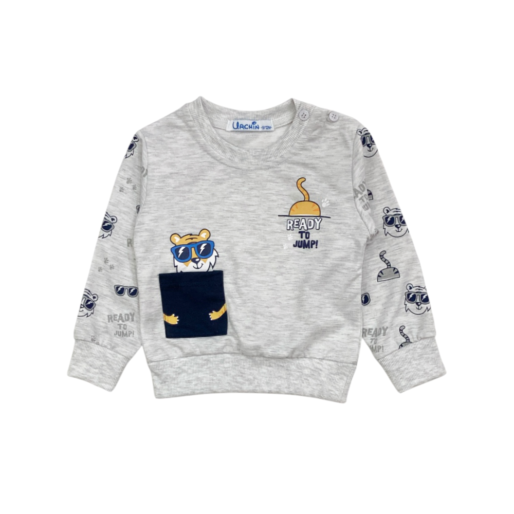 tuta baby felpa leggera 3/24 mesi