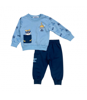 tuta baby felpa leggera 3/24 mesi