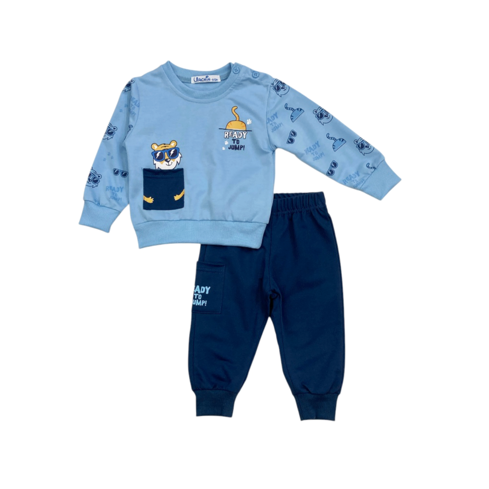 tuta baby felpa leggera 3/24 mesi