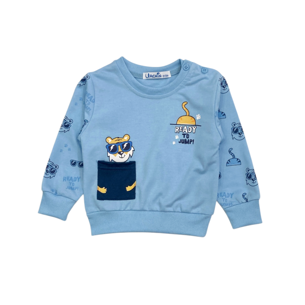 tuta baby felpa leggera 3/24 mesi