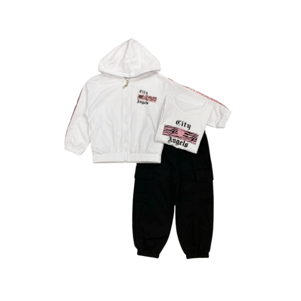tuta girl felpa leggera 3/4-11/12 anni