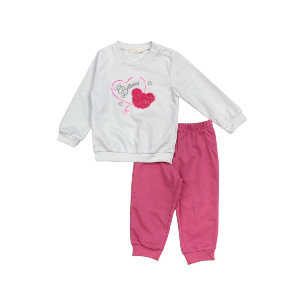 tuta baby felpa leggera 12/36 mesi