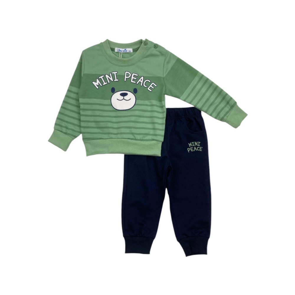 tuta baby felpa leggera 12/36 mesi
