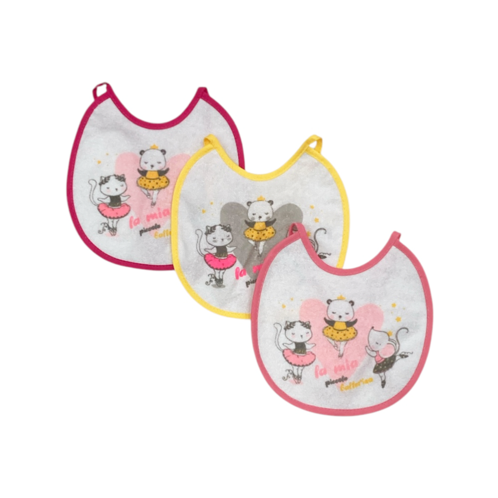 set 6 pezzi bavaglini spugna plastificata