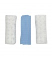 set 3 pezzi mussole cotone