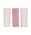 set 3 pezzi mussole cotone