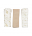 set 3 pezzi mussole cotone
