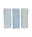 set 3 pezzi mussole cotone