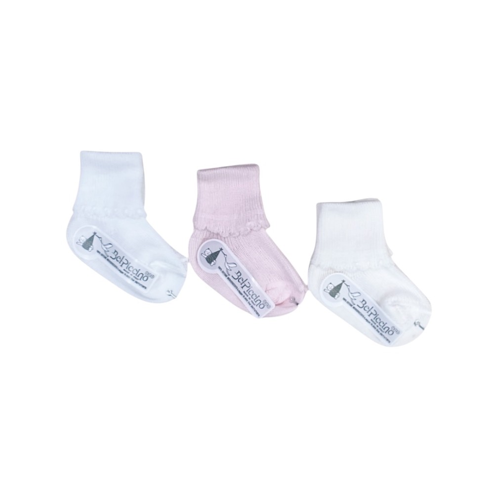 set 3 paia calzini neonata filo