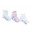 set 3 paia calzini neonata filo
