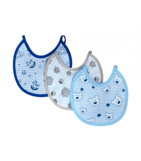 set 6 pezzi bavaglini cotone