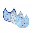 set 6 pezzi bavaglini cotone