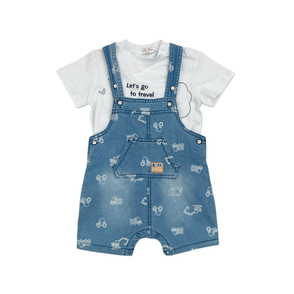 completo baby salopette 3/18 mesi