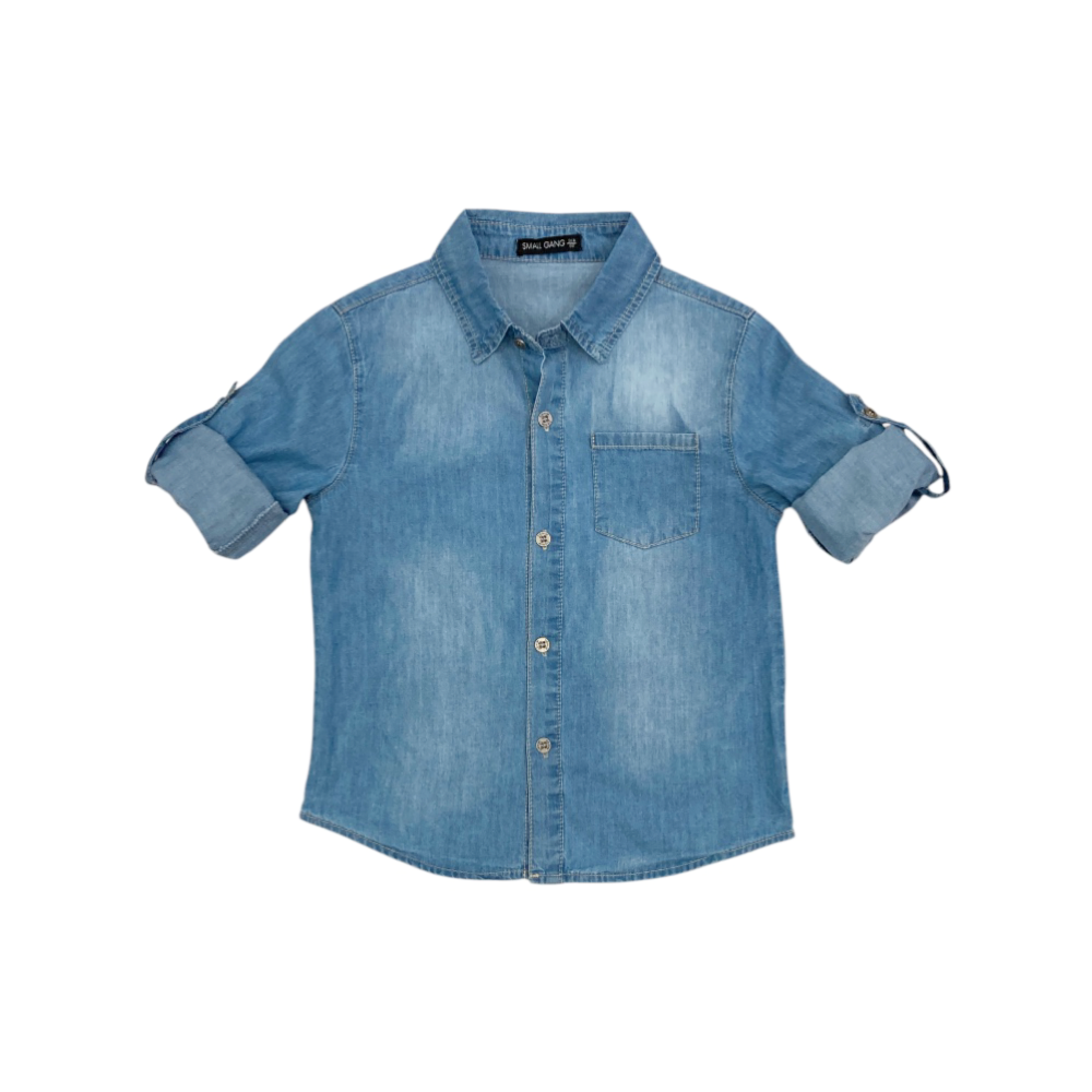 camicia jeans boy 3/8 anni