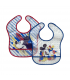 set 2 pezzi bavaglini plastica