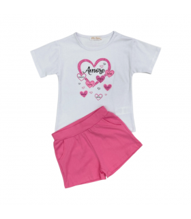 completo corto girl jersey 3/4-7/8 anni