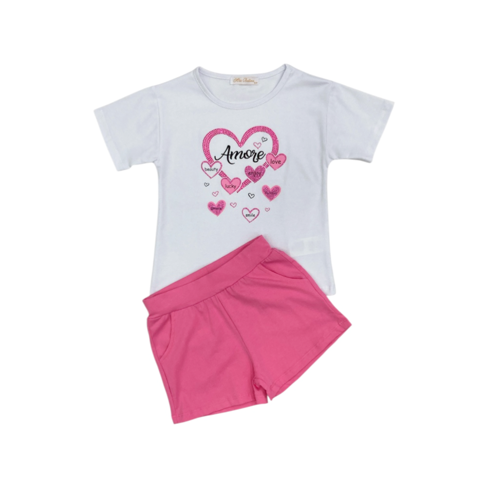 completo corto girl jersey 3/4-7/8 anni