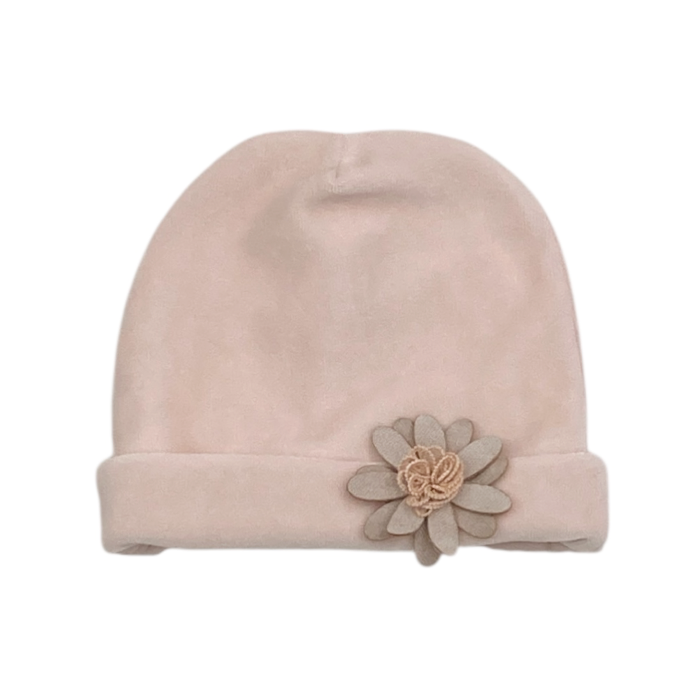 cappellino neonata in ciniglia