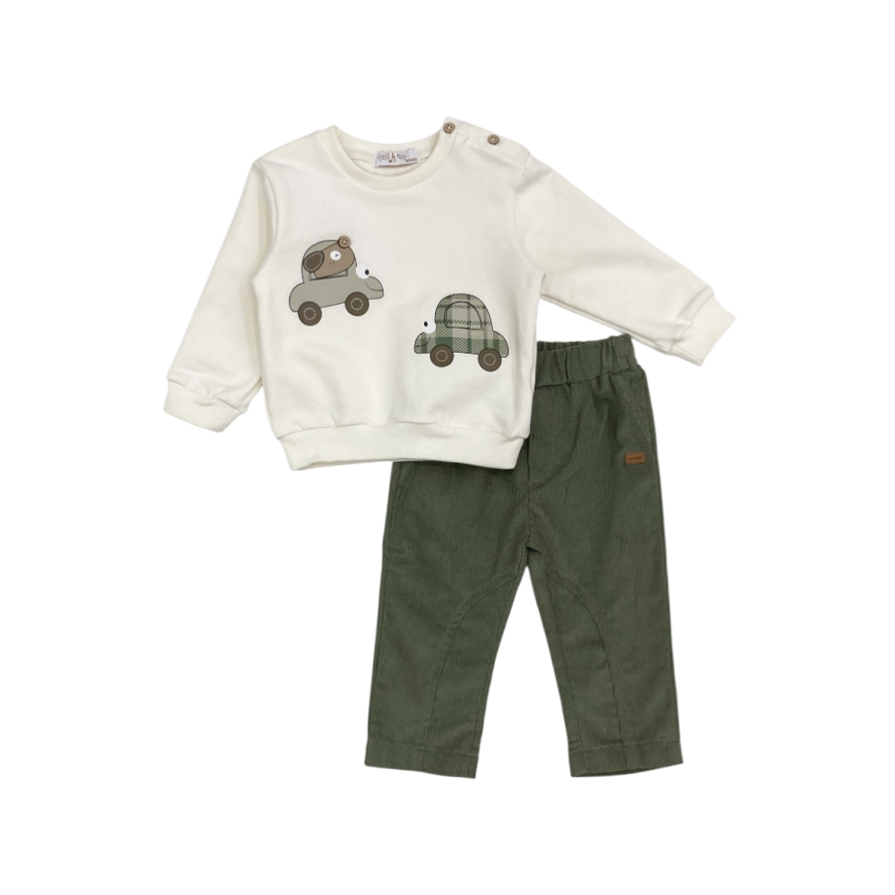 completo baby felpato 3/18 mesi