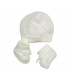 set cappellino e babbucce misto lana
