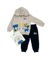 tuta baby felpina 3/6-12/18 mesi