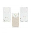set 3 pezzi bavaglini cotone
