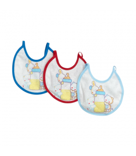 set 6 pezzi bavaglini spugna plastificata