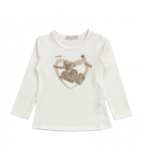 t-shirt bambina caldo cotone 4/12 anni