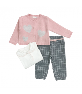completo bambina 3 pezzi 3/18 mesi