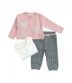 completo bambina 3 pezzi 3/18 mesi